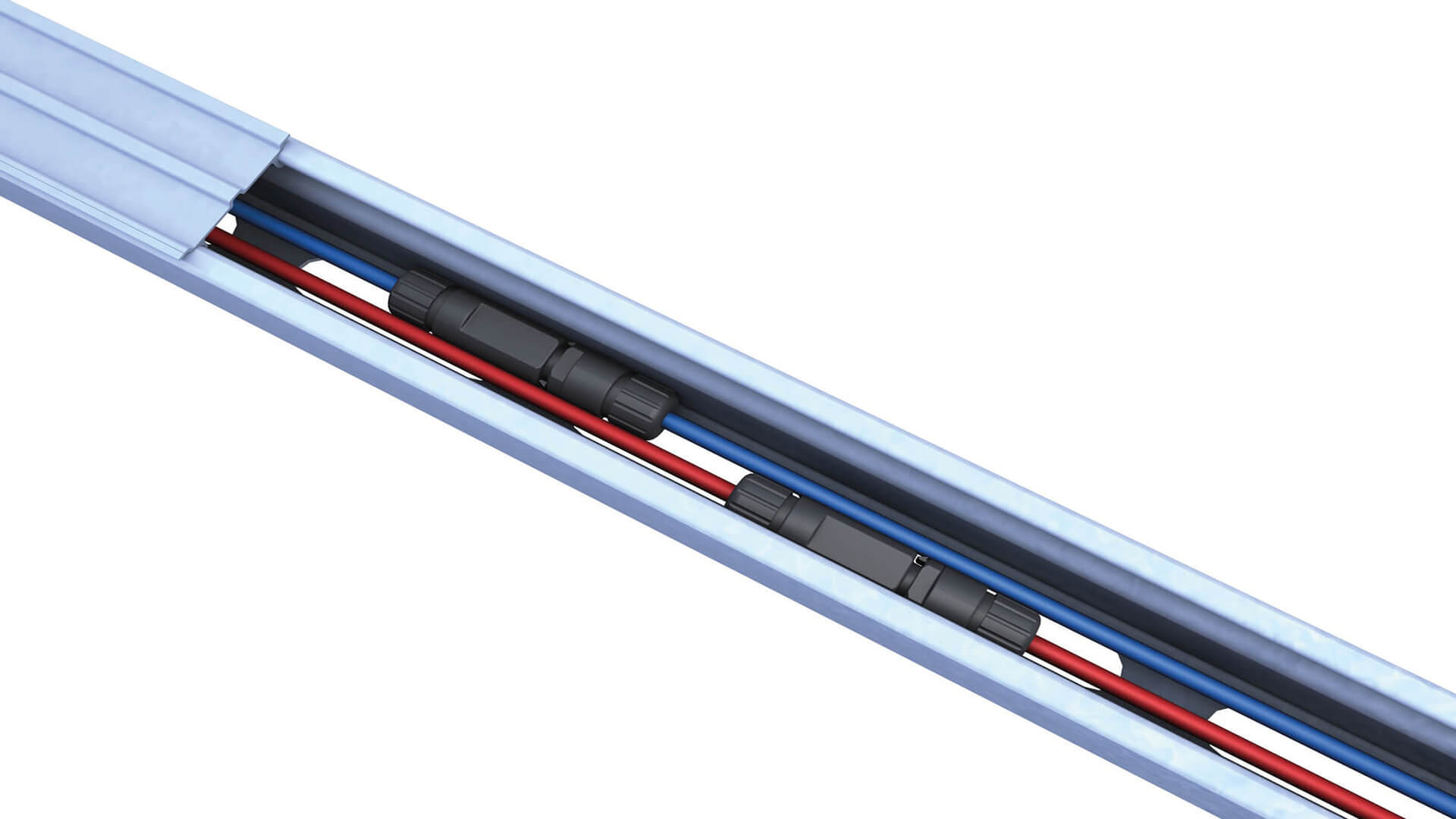 C-Rail with cable duct