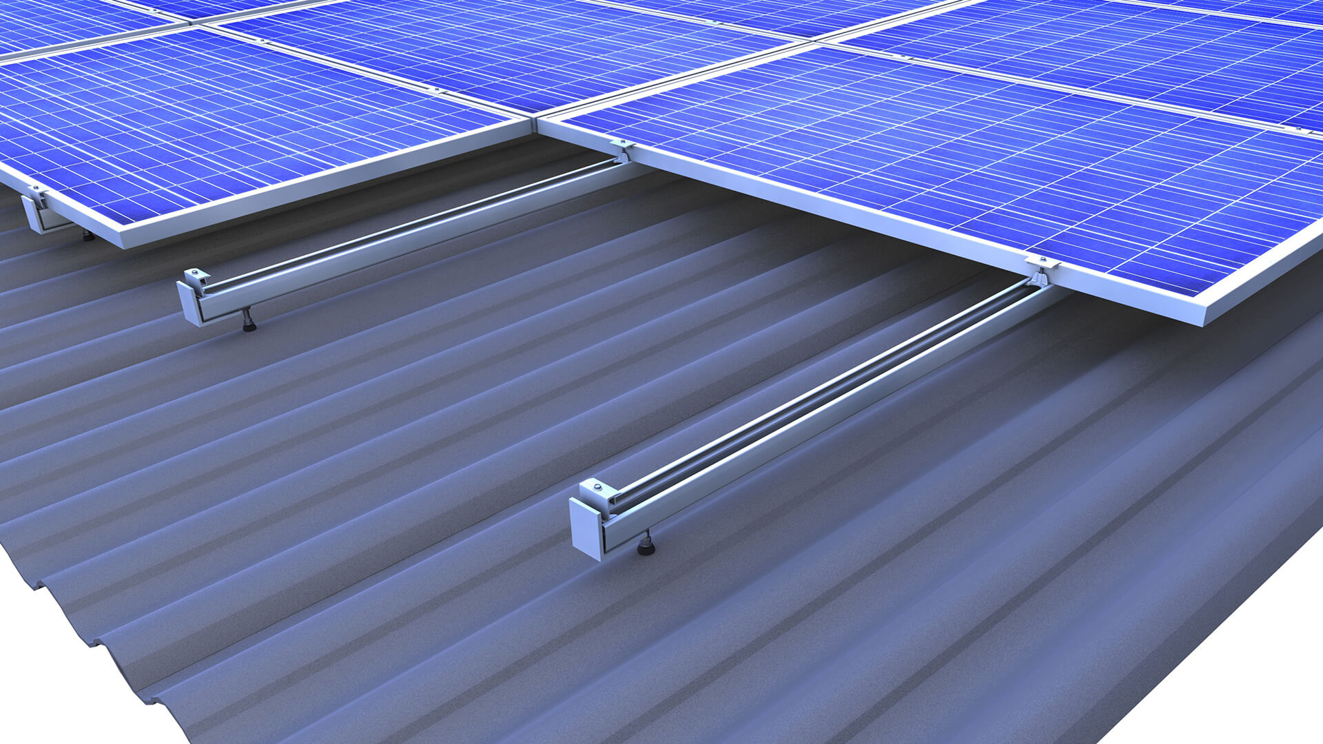 Photovoltaik auf Sandwichplatten Klemmsystem novotegra Corrugated & sandwich roof clamping system