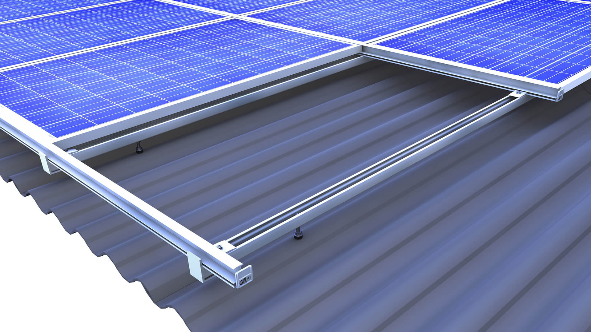 Photovoltaik auf Sandwichplatten Einlegesystem novotegra Corrugated & sandwich roof insertion system