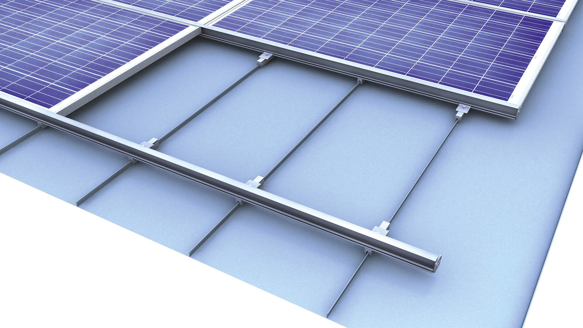 Photovoltaik Befestigung auf Blechdach Klemmsystem novotegra Seamed metal roof insertion system