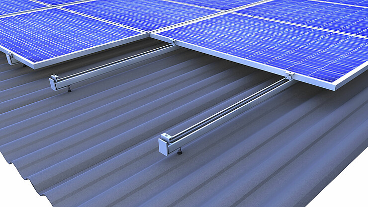 Photovoltaik auf Sandwichplatten Klemmsystem