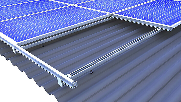 Insertion system for corrugated and sandwich roof