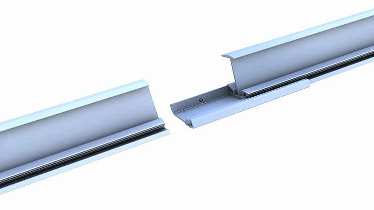 Rail connector for insertion rail