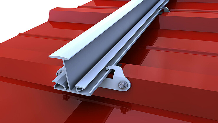 Insertion rail with trapezoidal clamp
